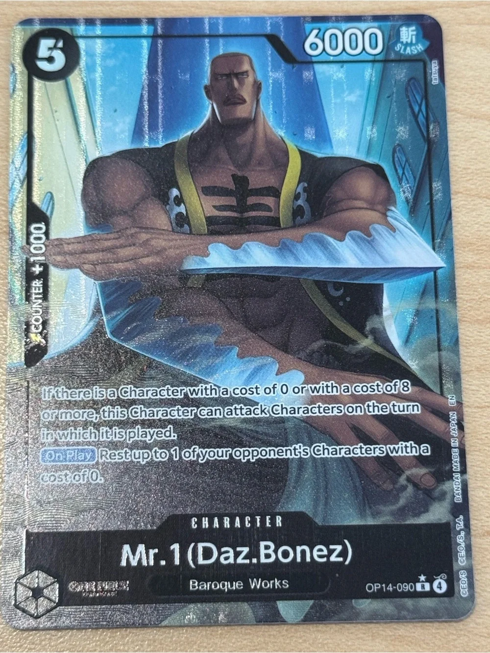 Onepiece Trading Card Mr.1 (Daz.Bonez) Blue Black Gold
